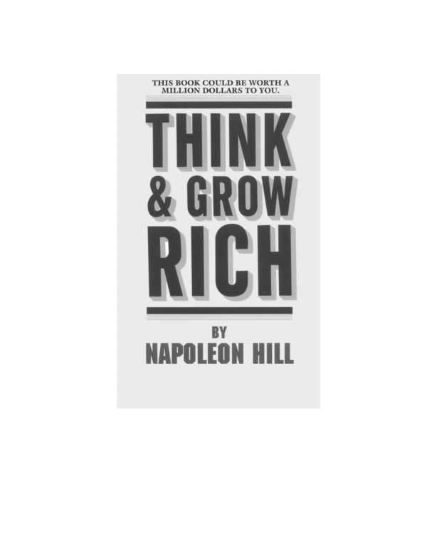 Product picture Think And Grow Rich-By Napoleon Hill (pdf)